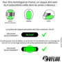 VFLUO - Gamme Stickers Noirs Rétro Réfléchissants - Bandes Casque Moto Shark Spartan - Homologation FR - Technologie 3M™ - Haute