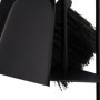 relaxdays 10028780 Ensemble serviteur de cheminée 4 pièces Accessoire Pelle Balai Support grattoir, Noir