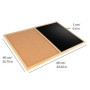 Creative Home 60 x 40 cm Tableau Liege Mural, Tableau Magnétique Aimanté et Tableau Craie Noir Ardoise Murale | Inclus Éponge, A