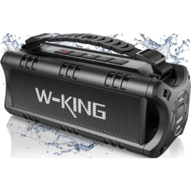 W-KING 30W Enceinte Bluetooth Puissante, Portable Puissant Haut Parleur Speaker, 24 Heures d’Autonomie en Lecture, Enceinte de C