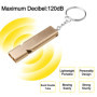 2 Pièces Sifflet de Secours, XCOZU Double Tubes Métal Sifflet Secours Sifflet d'urgence Sifflet Argent Doré, Sifflet Urgence Sif