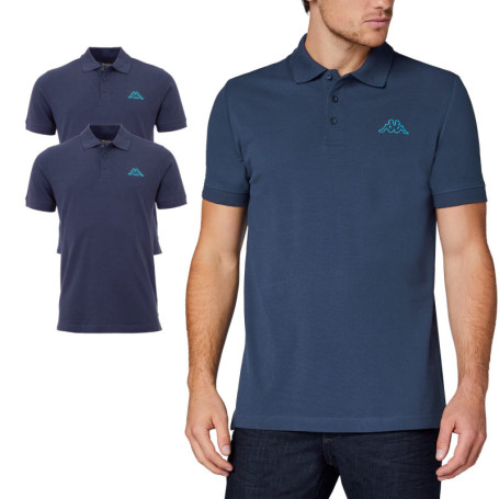 Kappa - Lot de 2 polos Venist pour homme - Avec logo imprimé - Polo basique à manches courtes pour le sport, les loisirs et le b