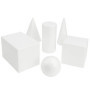 BELLE VOUS Solide Géométrique en Mousse 3D (Lot de 6) - Solide Géométrique - Forme en Polystyrene pour Jeux Educatif Enfants - F