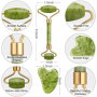 Jade Roller Gua Sha Visage Rouleau Face Facial pierre veritable Kit Massage Set Soin de la peau pour Anti-âge Réduire Les Rides 