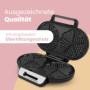 Gaufres Clatronic avec 2 surfaces de cuisson antiadhésives | Gaufres forme coeur, degré de bronzage réglable en continu et feu d