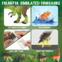 Sanlebi Dinosaures Jouet - Réaliste Figurine Dinosaure Ensemble Modèle Ensemble Animaux Jouet Jeux Educatif Jouets pour Enfants