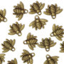EPRHAY Lot de 50 Pendentif Abeille en Alliage de Bronze Antique en forme d'abeille et Abeille en Bronze Antique