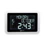 Horloge Numérique Murale Rétroéclairée et Radio Pilotée - La Viso15 de Geemarc Affiche Automatiquement l’Heure Exacte - Calendri