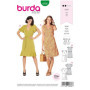 Patron Burda 6238 Robe femme portefeuille épaules froncées - du 36 au 46