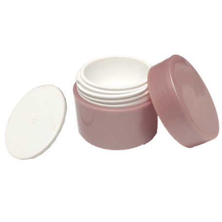 Nailart Lot de 15 pots vides à double paroi pour gel UV ou cosmétique Doré rose Env. 5 ml