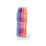 Pilot - 1 Etui Chevalet de 4 rollers FriXion Ball Fun Pointe Moyenne 0.7 mm. Assortis Turquoise, Violet, Rose et Orange