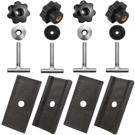 Twowinds - Vis Fixation Cargaison au Rail Compatible avec VW T5 T6 Multivan Transporter California - 7h5883084c - Support Protec