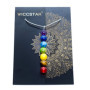 WICCSTAR Argent 925 plaqué 7 Pierres Chakras Collier Pierre d'Energie Precieuse Reiki