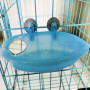Baignoire Perroquet,Baignoire pour Perroquet avec Miroir pour Animal Domestique Accessoires de Cage pour Oiseau Miroir de Bain B