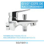 Bächlein Mitigeur Universel de Baignoire Chromé - Set Complet de Mitigeur de Baignoire avec Tous les Accessoires, Mitigeur Monoc