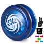 MAGICYOYO D1 GHZ Réactif pour Enfants et Débutants - Yoyo Professionnel Looping avec 5 Cordes de Rechange, Gant et Sac (Bleu)