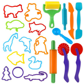 Outils de Pâte À Modeler Play doh Moules Kit pour Argile Pâte à Modeler, 20 pièces Dough Tools D'accessoires de Jouet de Pâte de