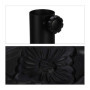 Relaxdays Support à Parasol Demi-Rond, pour des Barres de 34-50 mm, résistant aux intempéries, Design à Fleurs, Noir