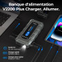 TOPDON V2200 Plus Booster Batterie Voiture 2200A et 12V Testeur de Batterie 2-en-1, Démarreur de Voiture Jump Starter pour Moteu