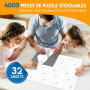 Nariolar Colle Puzzle, 32 Feuilles de Colle pour Puzzle, Préserve 4×1000 Pièces de Puzzles, Solution de Conservation Facile en Q