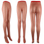GADITIEK Lot de 3 Collants Résille Rouge Carnaval (Grande, Moyenne, Petite Maille)