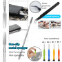 Hodyludy Kit d'Outil de Réparation de Téléphone Portable 23 Pcs, Outils de Leviers, Tournevis, Kit d'Ouverture à Levier en Plast