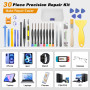 DTD Kit d'outils de réparation 30 en 1 pour téléphone portable, tournevis de précision pour smartphone, tablette, montre, lunett