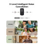 Hollyland Lark A1 Combo Micro-Cravate sans Fil pour iPhone et Android, 48 kHz/24 Bits, réduction Intelligente du Bruit 3 Niveaux