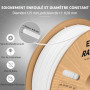 ELEGOO Filament PLA Plus Rapide 1.75mm Blanc 1kg, Filament PLA+ pour Imprimante 3D pour Impression Haute Vitesse 30-600 mm/s, Pr