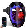 FlareMore Masque LED Lumineux, Masque LED Rechargeable Avec Modes De Transformation Du Visage Par Détection De Gestes, Avec Diff