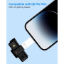 MoKo pour DJI Mic Mini Adaptateur USB C vers Lightning, Adaptateur Lightning vers USB C pour iPhone 14/13/12/11/Récepteur Microp