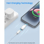 MoKo pour DJI Mic Mini Adaptateur USB C vers Lightning, Adaptateur Lightning vers USB C pour iPhone 14/13/12/11/Récepteur Microp