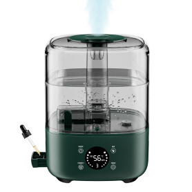 Vankarr 5L humidificateur d'air chambre,humidificateurs d'air bébé,Silencieux Smart Humidificateurs,Buse 360°,BPA Free Avec Plus