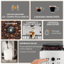 KRUPS Machine à café broyeur grain, 2 expresso simultanés, Nettoyage automatique, Buse vapeur Cappuccino, Essential blanche EA81
