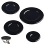 GXGM Lot de 4 Couvercles de Cuisinière à Gaz SABAF, Compatibles 55mm, 75mm, 100mm, Matériaux Résistants à Haute Température, Cui