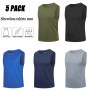 HUAKANG 3 ou 5 Pack Debardeur Homme Sport Tee Shirt sans Manche Homme Séchage Rapide pour Running Gym Fitness Musculation