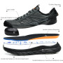 RUGNOR Chaussures de Sécurité Hommes Femmes Légère Basket de Securite Confortable Antidérapante Respirante Chaussure de Travail 