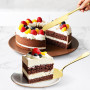 GVSS 1 Ensemble de Couteau et Serveur de Gâteau de Mariage en Acier Inoxydable, Pelle à Tarte Dorée,Couteau et Serveur de Gâteau