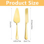 GVSS 1 Ensemble de Couteau et Serveur de Gâteau de Mariage en Acier Inoxydable, Pelle à Tarte Dorée,Couteau et Serveur de Gâteau