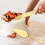 GVSS 1 Ensemble de Couteau et Serveur de Gâteau de Mariage en Acier Inoxydable, Pelle à Tarte Dorée,Couteau et Serveur de Gâteau