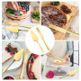 GVSS 1 Ensemble de Couteau et Serveur de Gâteau de Mariage en Acier Inoxydable, Pelle à Tarte Dorée,Couteau et Serveur de Gâteau