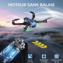 G10 GPS Drone avec Caméra Professionnel 4K EIS(Radiocommande avec Écran)45 Mins de Vol,Transmission Max 600m/1968ft,Suivi de Suj