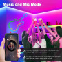 PSTAR Ruban LED Néon 5M, Bluetooth Flexible Néon en Silicone avec APP/Télécommande, Etanche IP67, Synchronisation Musicale, Déco