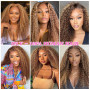 Perruque Cheveux Humain Sans Colle Pre Cut 4×4 Lace Glueless Wig Human Hair Kinky Curly Wear and Go Perruque Femme Naturelle Bré