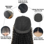 Perruque Cheveux Humain Sans Colle Pre Cut 4×4 Lace Glueless Wig Human Hair Kinky Curly Wear and Go Perruque Femme Naturelle Bré