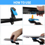 LIFEASY STORE Bleu Universel Handlebar Mount Support de Téléphone Portable Amovible pour Vélo, Support de Téléphone Portable Uni