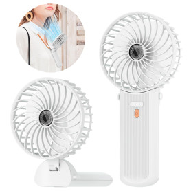 Lepwings Ventilateur portable, mini ventilateur USB rechargeable avec 4 vitesses et 16h d'autonomie, silencieux et pliable, vent