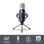 Marantz Professional MPM-1000 - Micro studio à condensateur XLR avec pied de bureau et câble pour le podcast, le streaming, le c