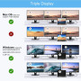 MOKiN Station d'accueil USB C, 14 en 1 à Triple Affichage, hub USB C Double Moniteur vers Double HDMI, VGA, Gigabit Ethernet, 5 
