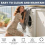 DUJUIKE Drap en Velours imperméable, Couvre-lit imperméable, Protège-Matelas, Convient aux Enfants, aux Personnes âgées et aux A